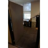 SECOND FLOOR OFFICE TO INCLUDE: (2) WRAPAROUND OFFICE DESKS WITH ATTACHED FILE CABINETS, (4)