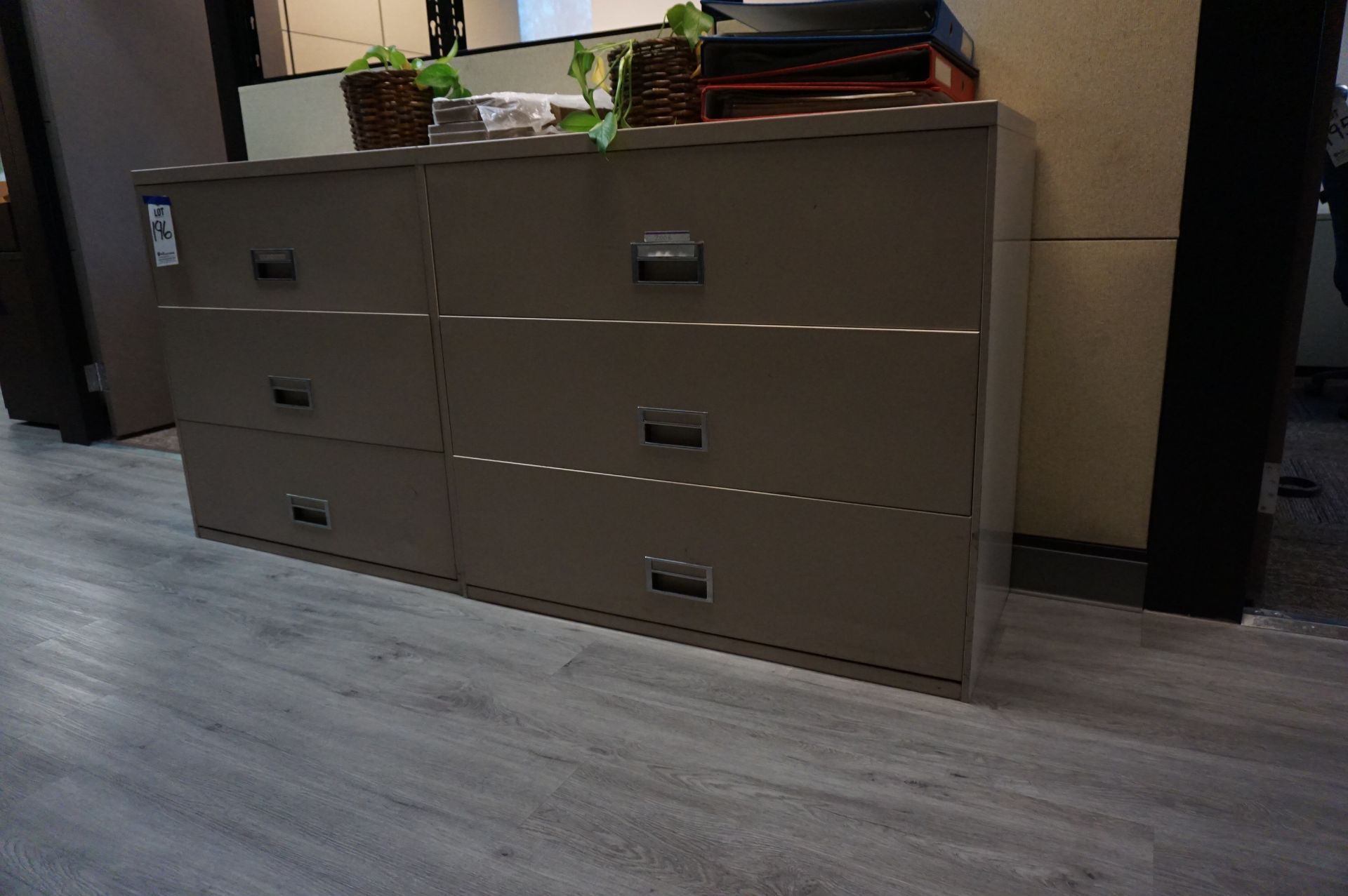 LOT TO INCLUDE: MISC. FILE CABINETS, OFFICE CHAIRS, AND DECORATIVE PLANTS - Image 5 of 6