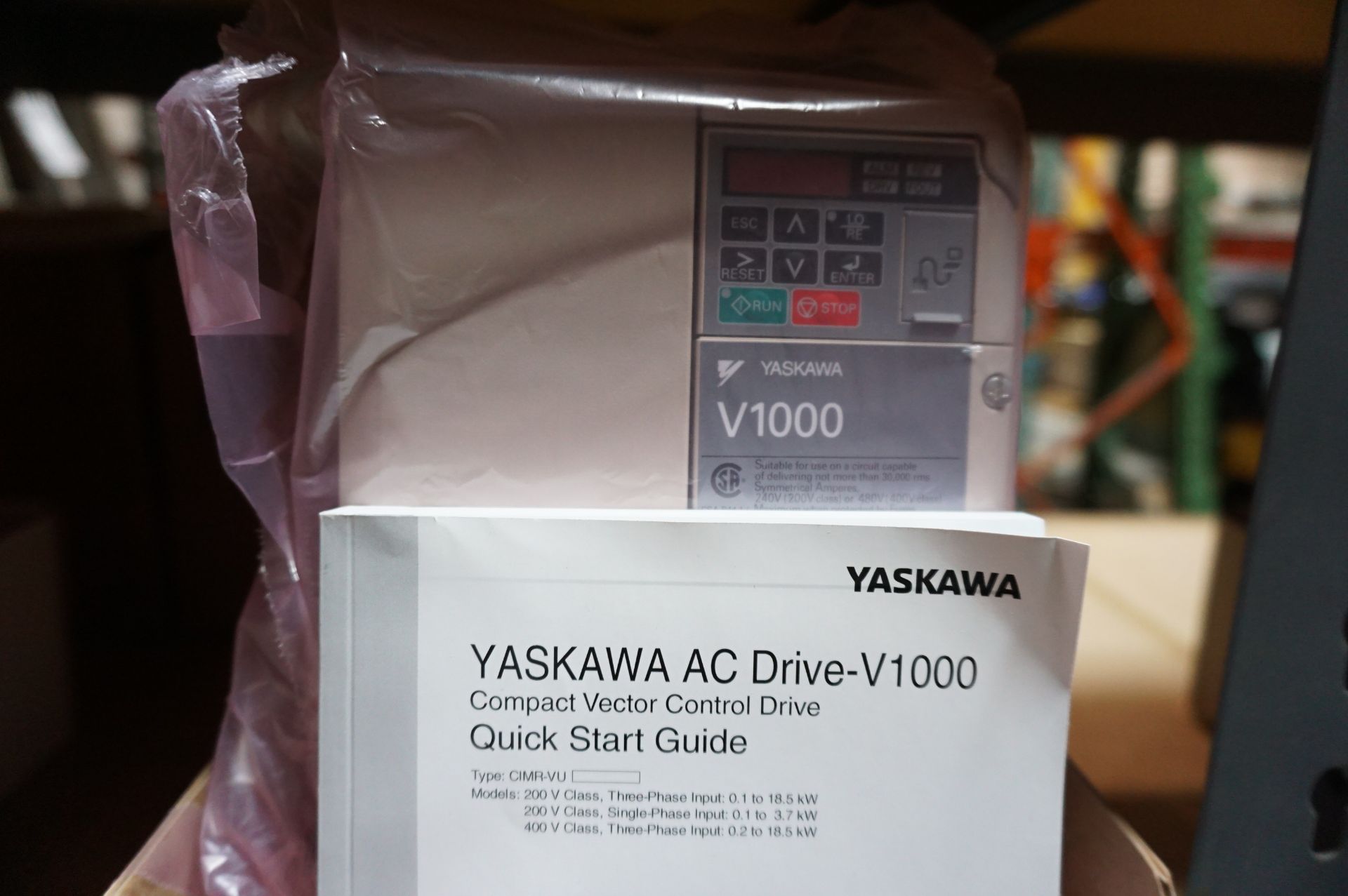 NEW IN BOX ORIGINAL PACKAGING: YASKAWA V1000 AC DRIVE, COMPACT VECTOR CONTROL DRIVE, 7.5 HP, 460 V