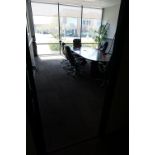CONTENTS OF FIRST FLOOR CONFERENCE ROOM TO INCLUDE: (1) OVAL CONFERENCE DESK, HIGH QUALITY, (6)