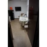 CONTENTS OF BREAKROOM IN OFFICES, FIRST FLOOR TO INCLUDE: TABLE, FOLDING CHAIRS, REFRIGERATOR,