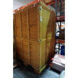 (2) LARGE SHIPPING CRATES, DIMENSIONS 69" X 51" X 102" H