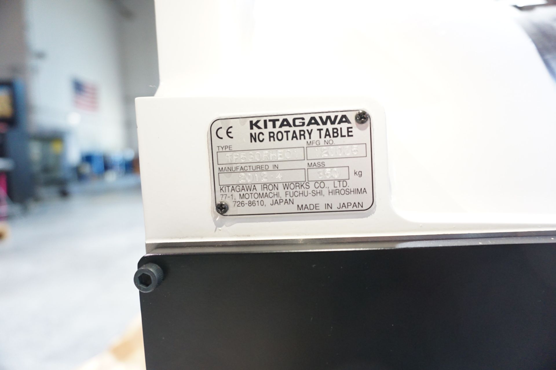 NEVER USED IN ORIGINAL BOX - 2012 KITIGAWA TP530RHE01 4TH AXIS BIG BORE ROTARY TABLE, WEIGHT 350 KG - Image 5 of 5
