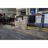 SUPPORT LOT NEAR VERTICAL MODULES TO INCLUDE: (3) WORKBENCHES STEEL LEGS, (3) STEEL CARTS, (1) SMALL