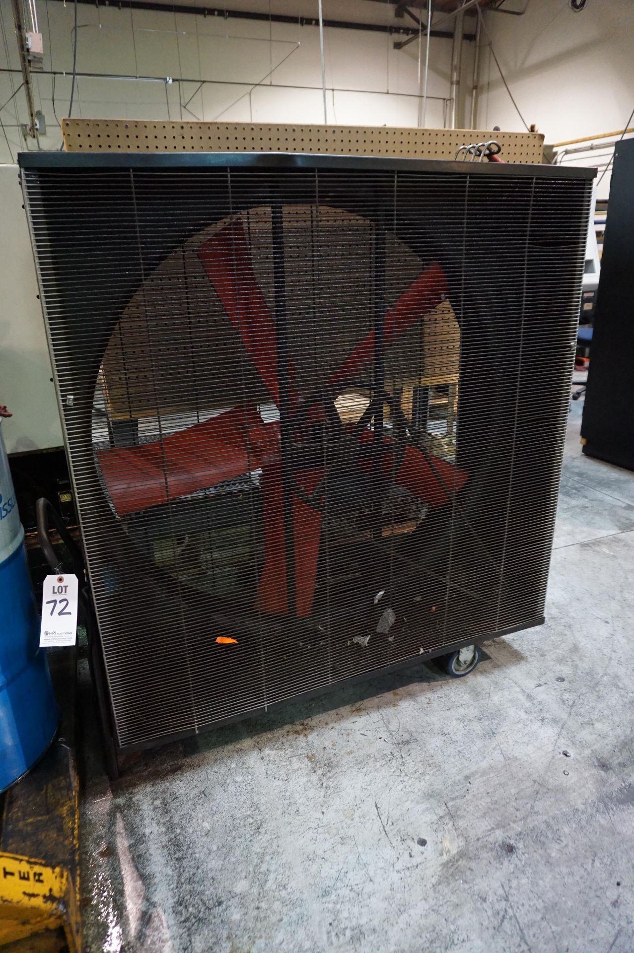 INDUSTRIAL SHOP FAN WITH ROLLING BASE, 54" X 54"