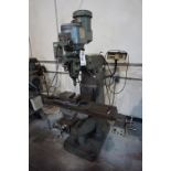 RIDGEPORT SERIES 1 2 HP KNEE MILL S/N J235490 WITH BRIDGEPORT 2 AXIS DIGITAL READ OUT AND 6" MACHINE
