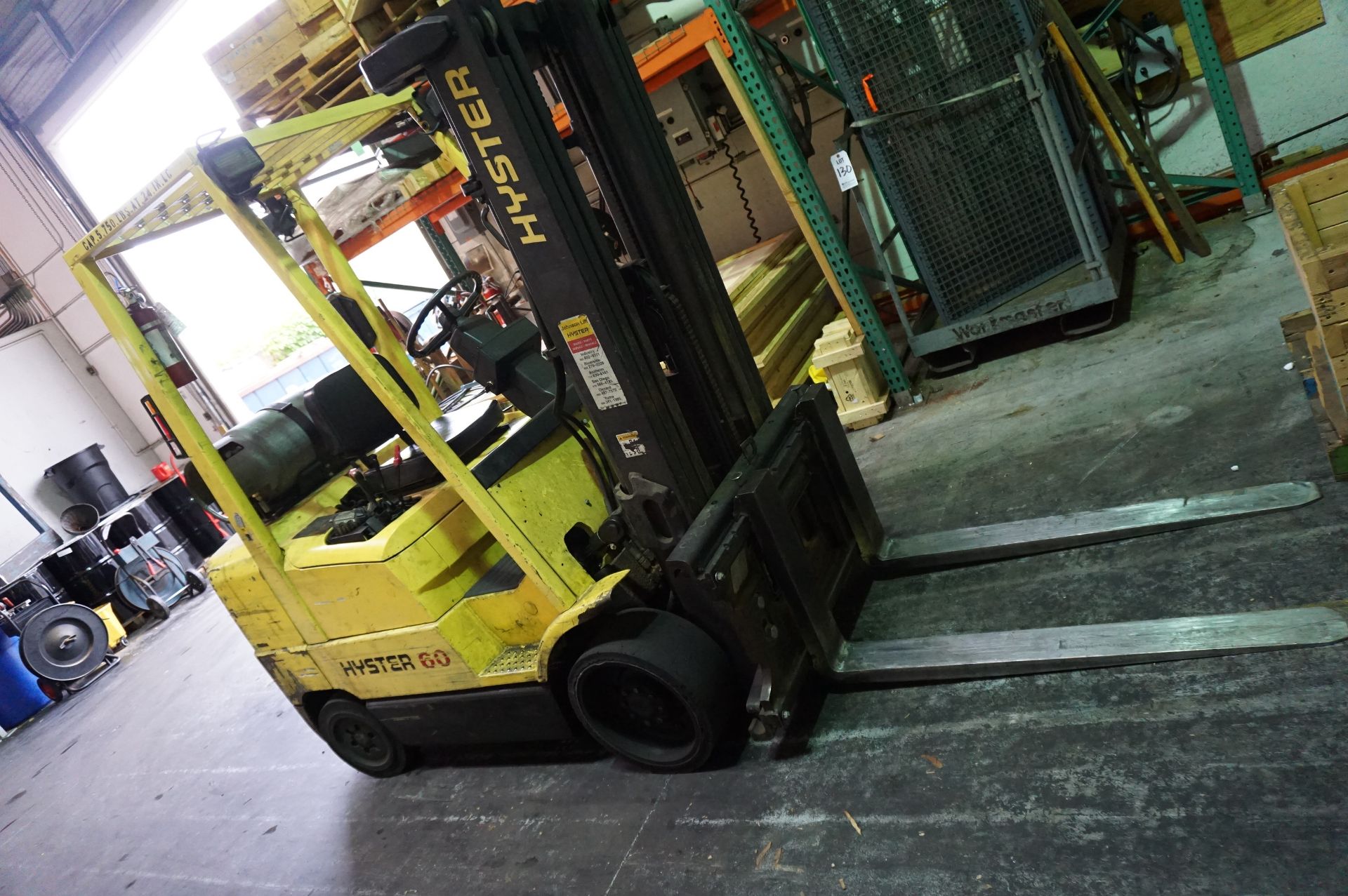 LATE PICK UP - HYSTER 60 LIFT TRUCK, MODEL S60XM, 5750 LB CAPACITY, APPROX HOURS 6250 AS OF 5/9/ - Image 2 of 10