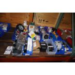 ELECTRICAL INVENTORY LOT TO INCLUDE: MISC. COPPER COILS, SWITCHES, LIGHTING, E STOP BUTTON,