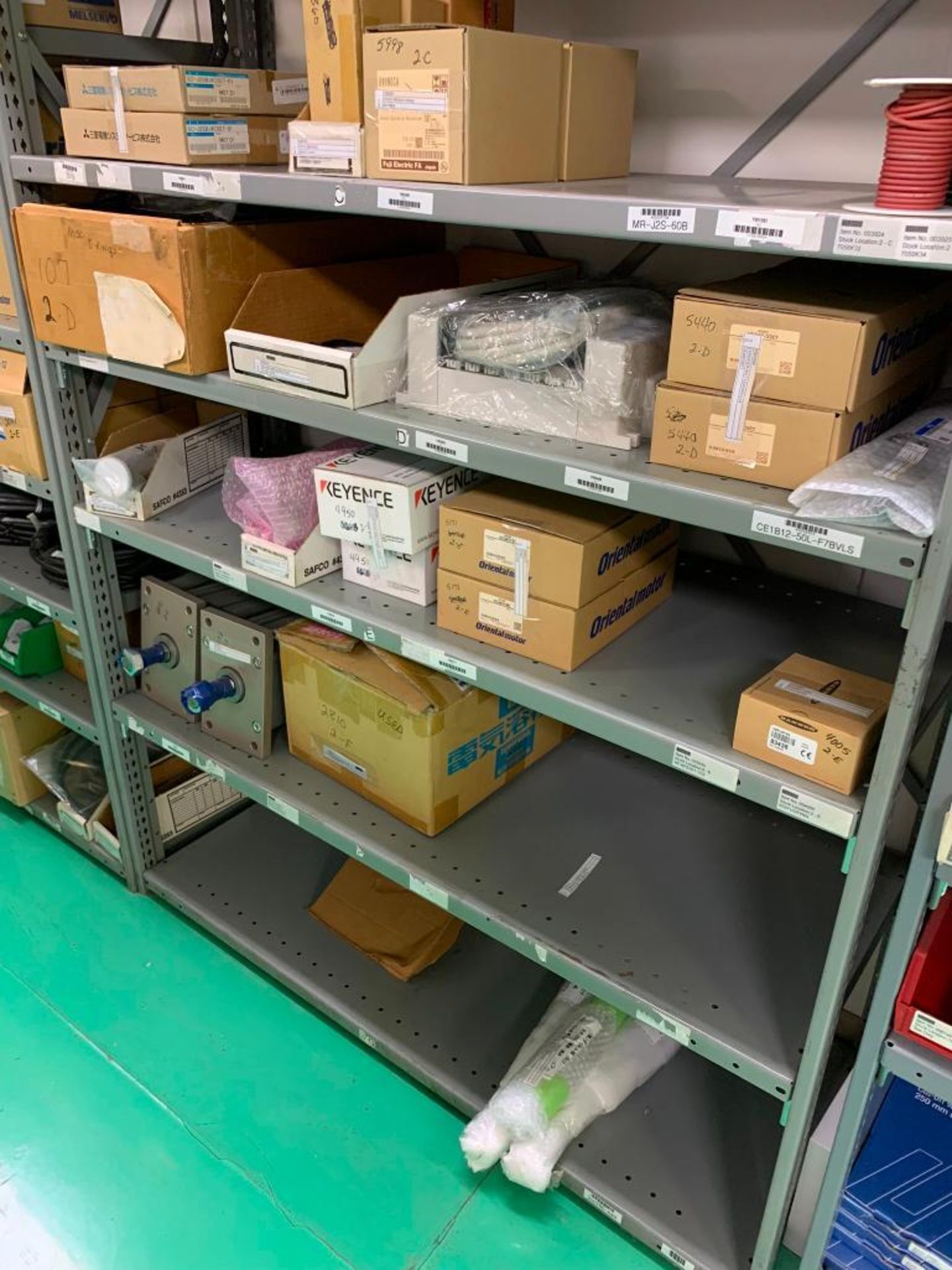 (3x) Bays of Penco Shelving w/ Content: Hand Valves, Cylinders, Fans, Solenoid Valves, Copper Bands, - Image 4 of 25