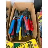 Box of Assorted Wire Strippers, Cutters
