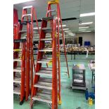 Assorted Fiberglass Step Ladders; 8' & 10'