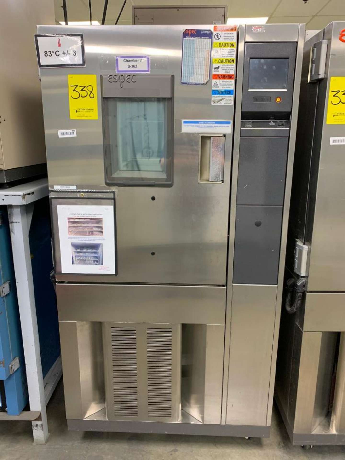 { Choice of lots: 338, 339 } Espec Temperature Chamber, Model EPX-2H, S ...
