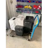 Cart w/ Dehumidifiers, Paper Shredder