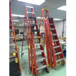 Assorted Fiberglass Step Ladders, 6', 8', & 10'