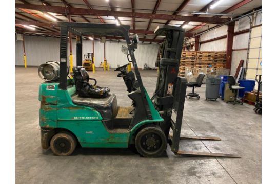 Mitsubishi 5,000-LB. Capacity Forklift, Model FGC25N, S/N AF82F01317, LPG, Solid Treaded Front Tires - Image 3 of 5