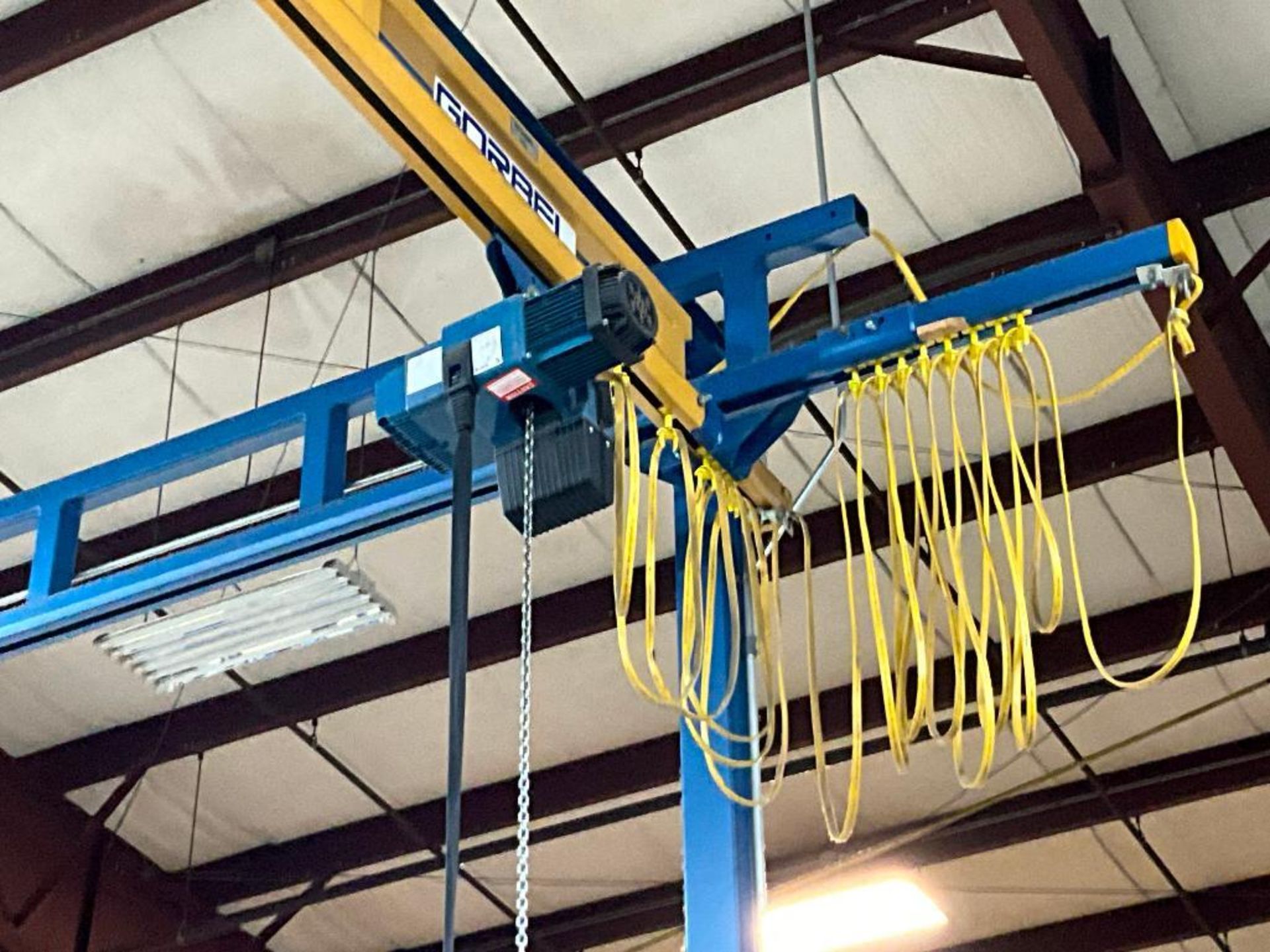 Gorbel Freestanding Crane System, (2) 1,000 LB. Hoist on Trolley, 220" H x 663" W x 268" D - Image 8 of 26