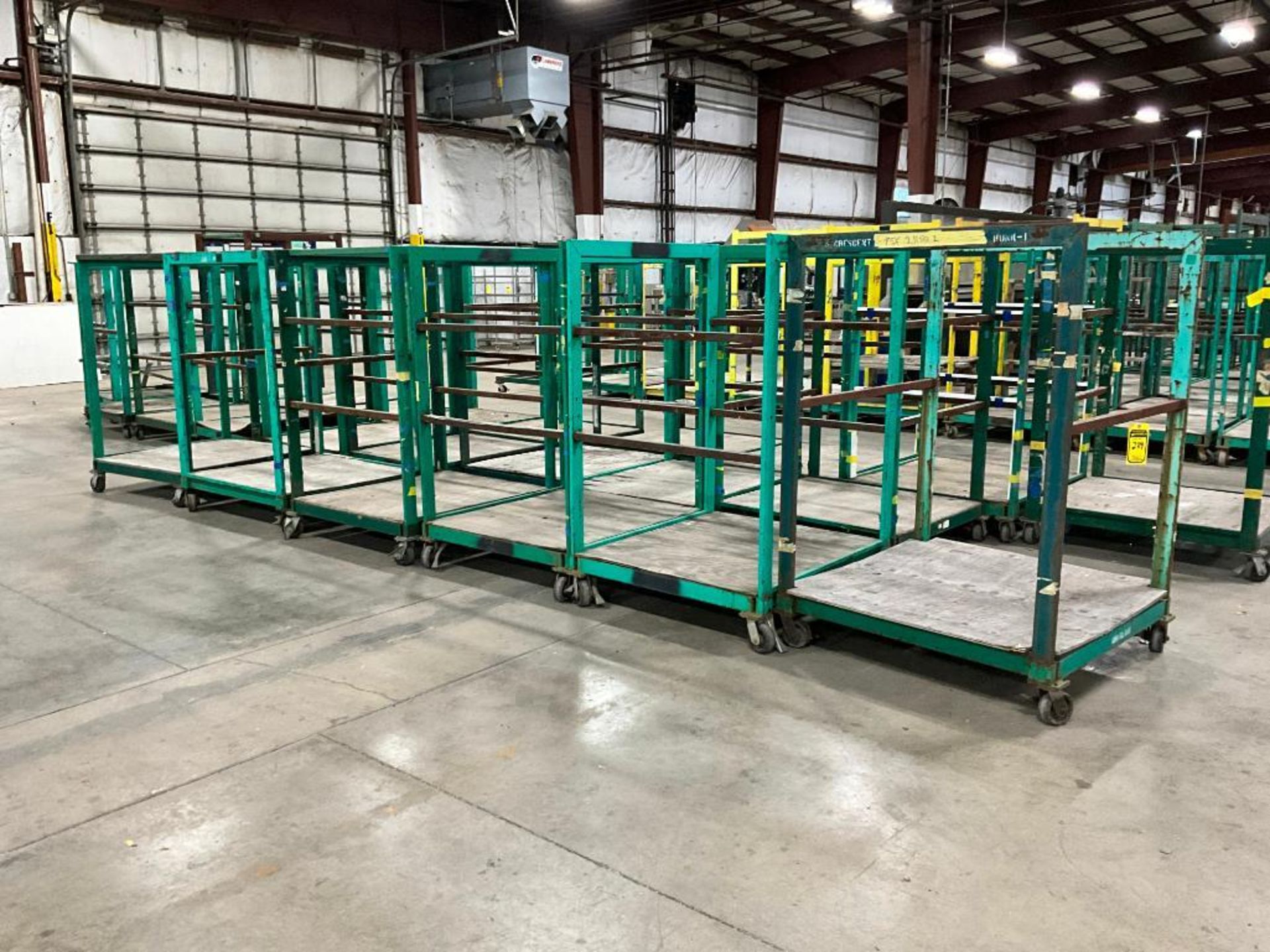 (88) Storage Racks on Casters, 70" H x 48" W, x 44" D (Green) - Image 2 of 12