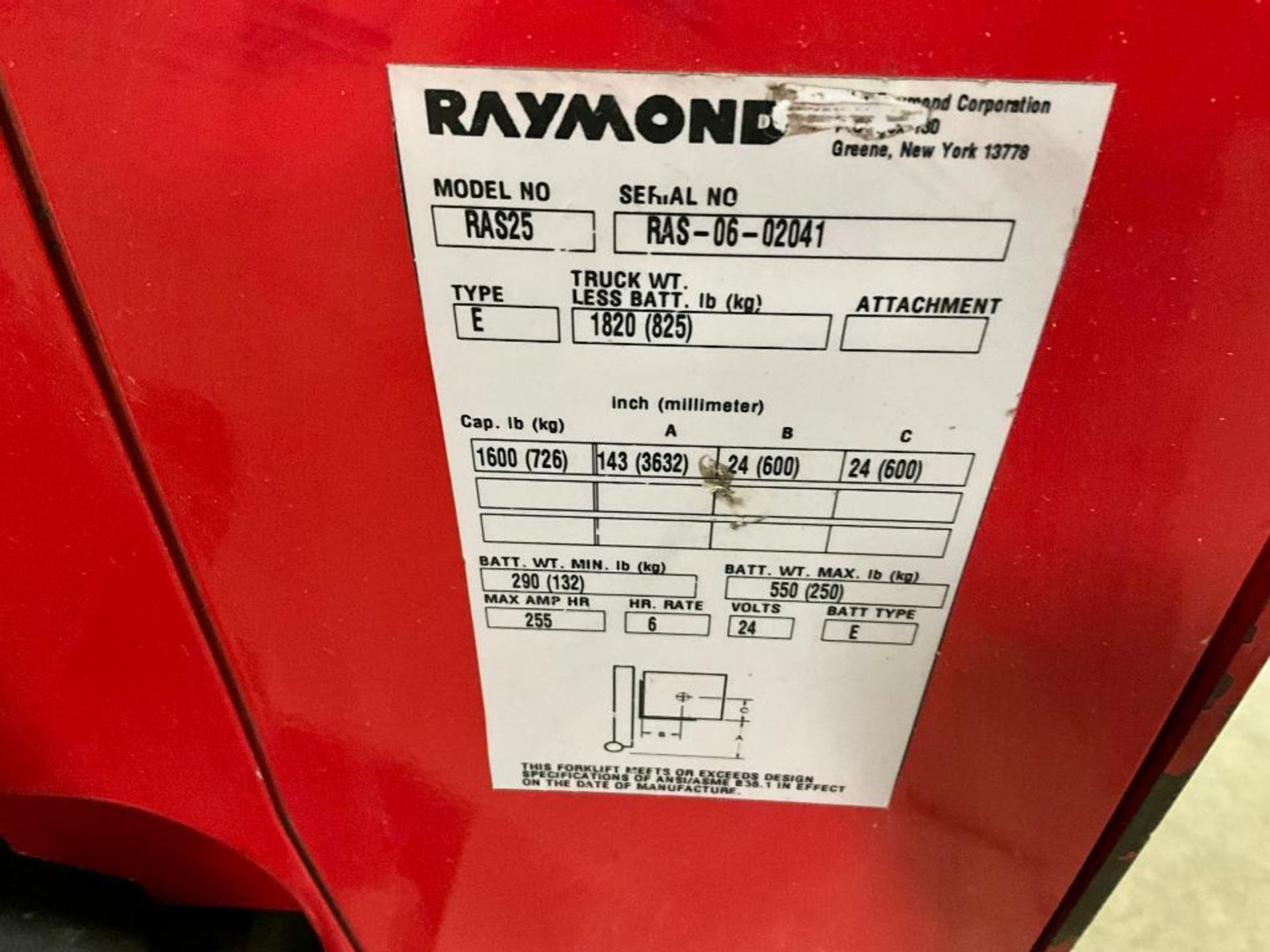 Raymond Walkie Pallet Stacker, Model RAS25 - Image 15 of 26