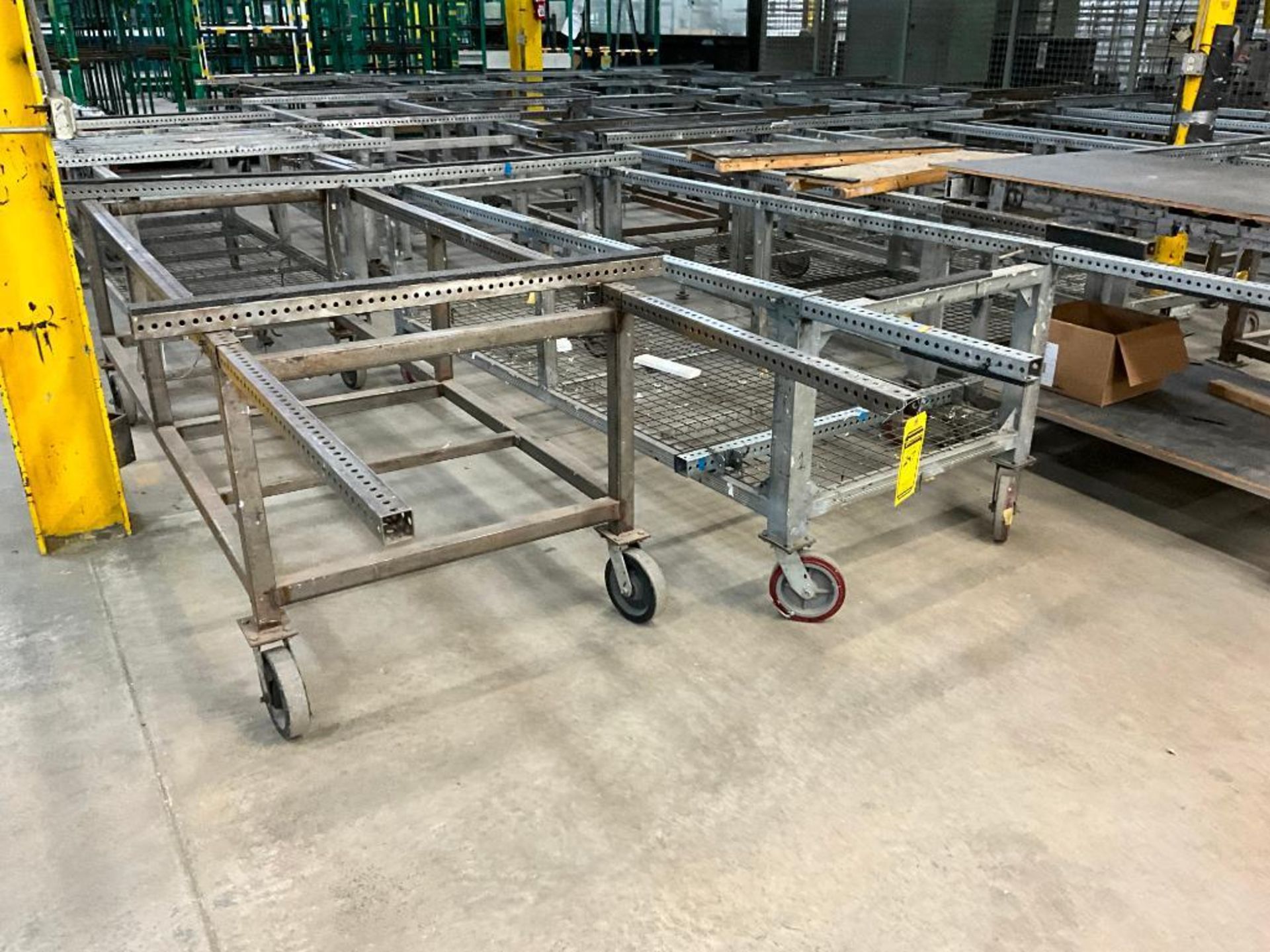 (25) Material Carts on Casters, 39" H x 131" W x 48" D