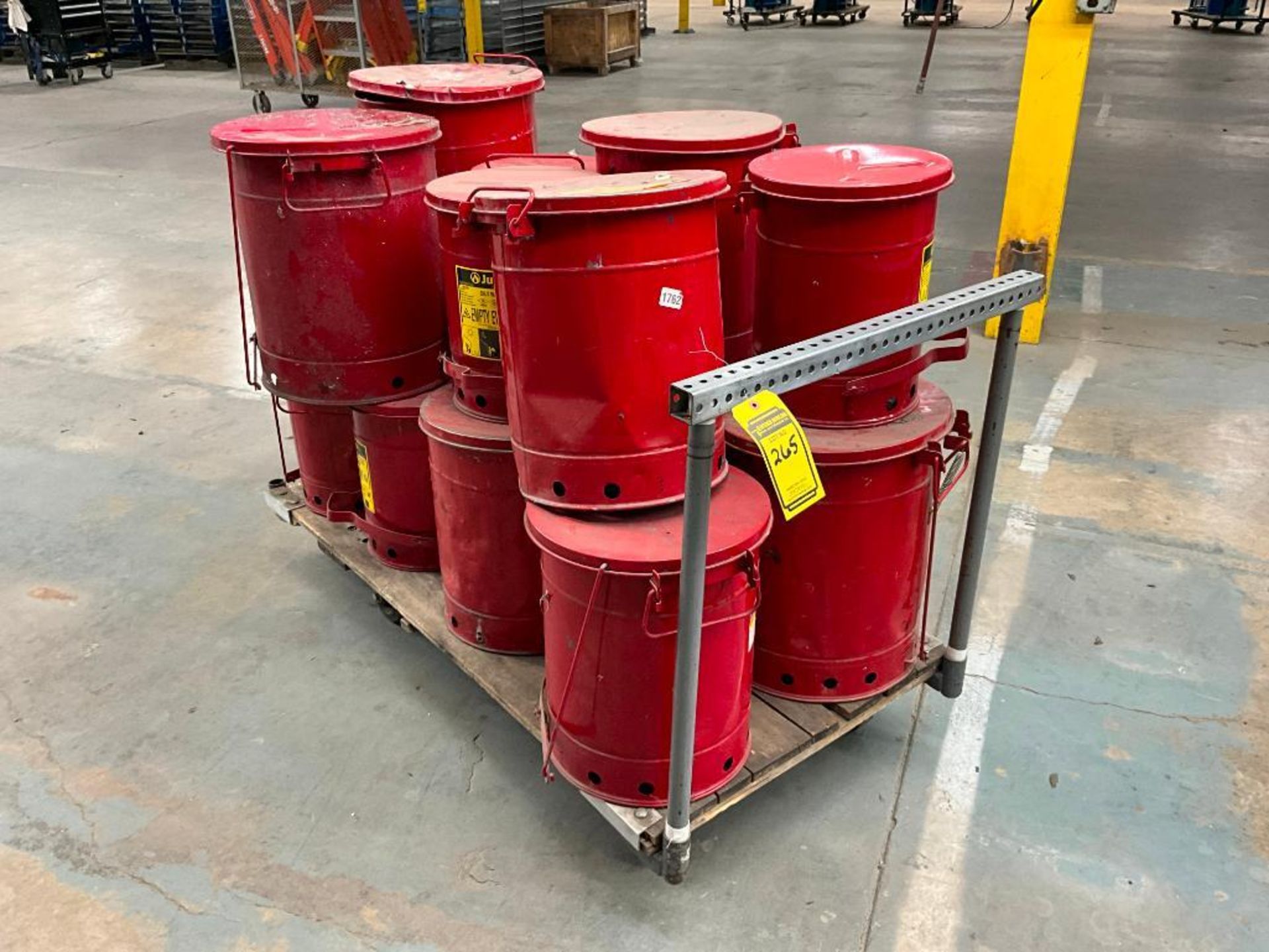 (16) Justrite Oily Waste Cans, (7) Model 09100 & (9) Model 09500
