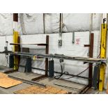 Steel Shelving, 85" H x 181" W x 28" D, Manual Conveyor Feeder, 6' x 245" W x 14" D