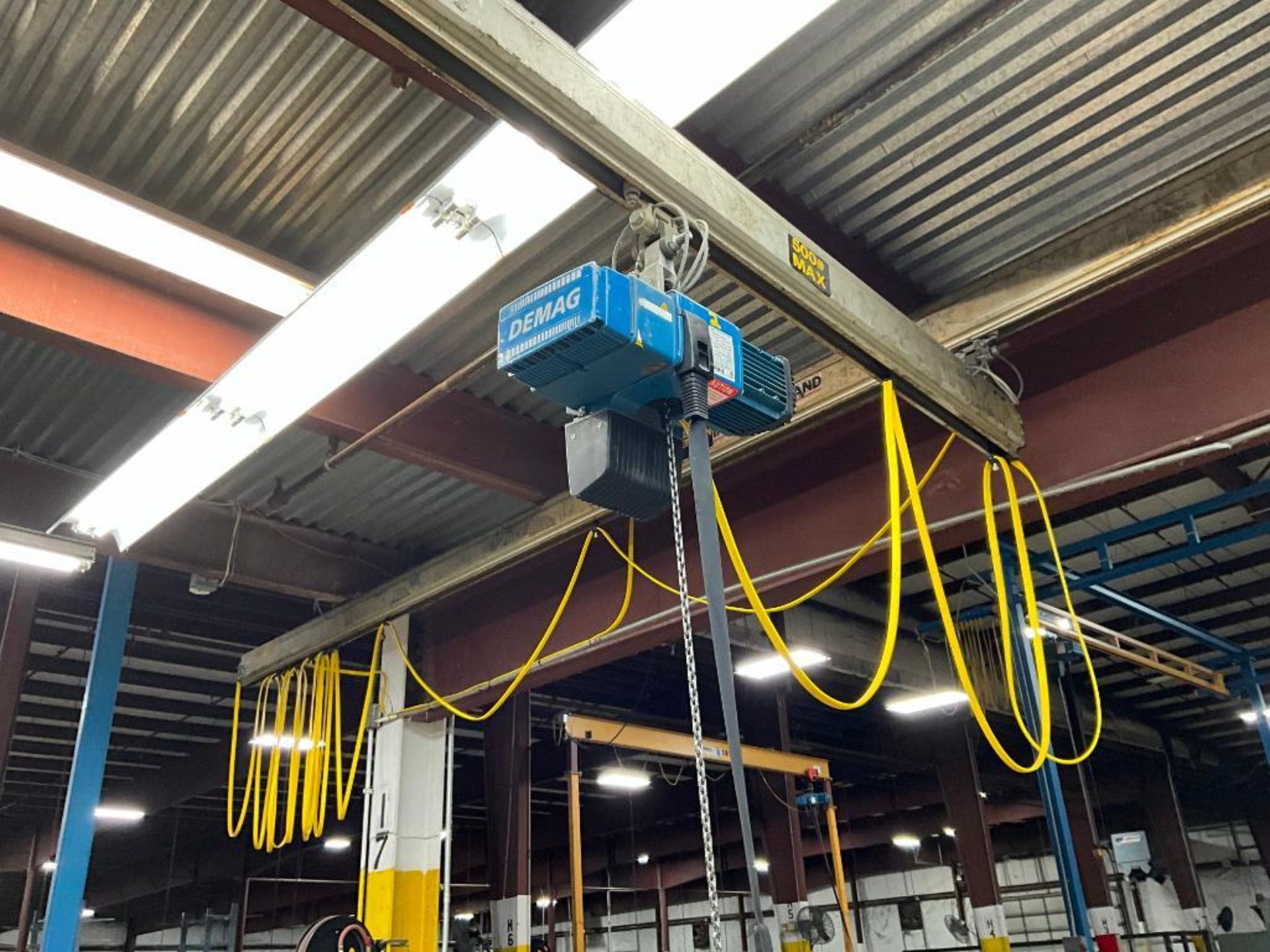 Zimmerman ZRA2 Ingersoll-Rand Ceiling Mount Bridge Crane, 8" H x 887" W x 190", w/ (2) Demag 550 LB. - Image 12 of 29