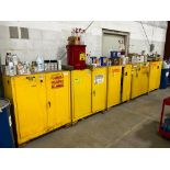 (5) Fire Proof Cabinets (Some Paint Cans are 1/2 Full), 48" H x 44" W x 18" D