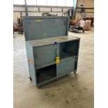 Metal Cabinet on Casters, 60" H x 49" W x 19" D