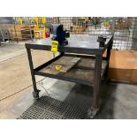 Steel Bench on Casters, 45" H x 48" W x 48" D, Yost Vice, Tool Changer