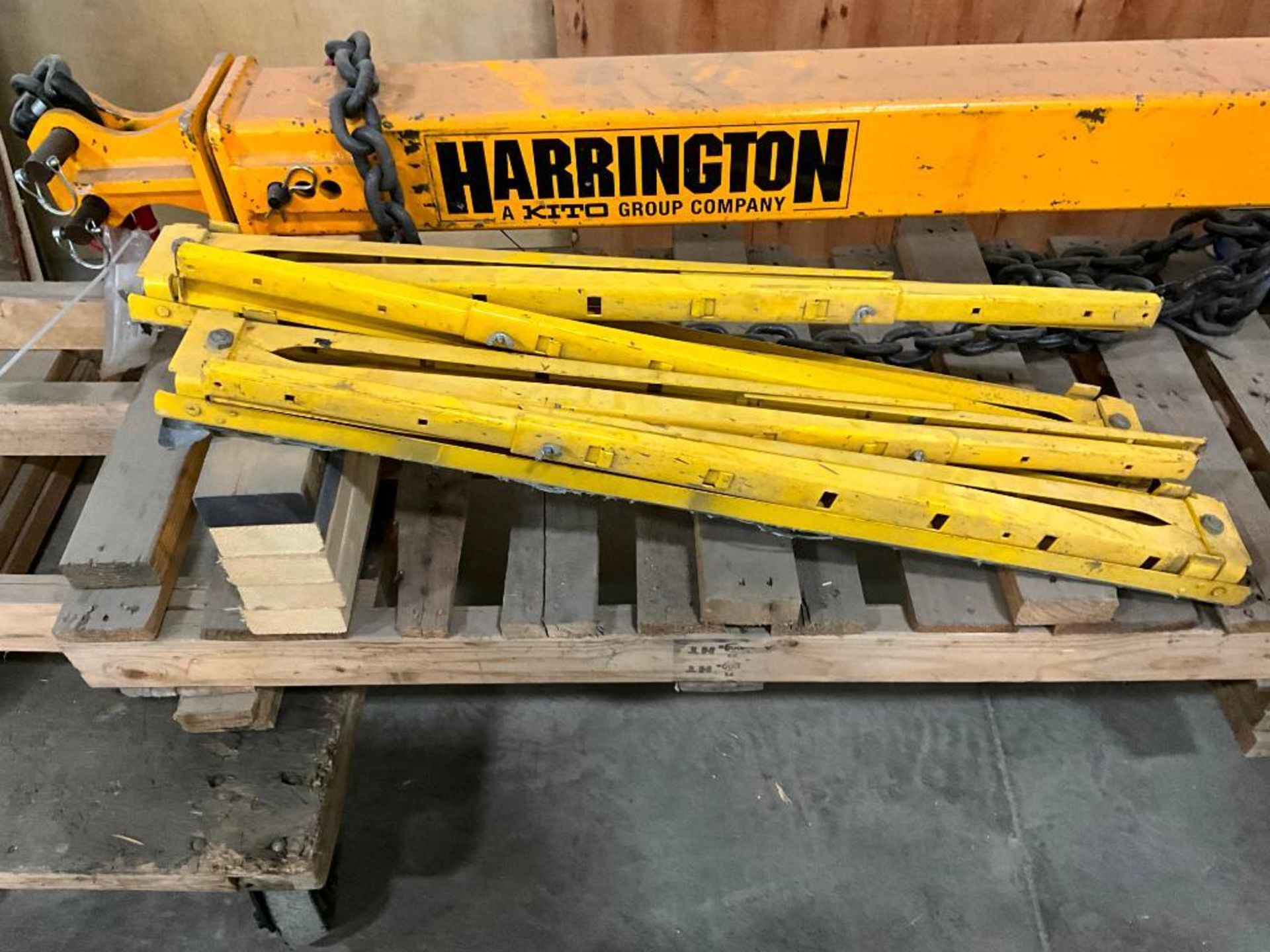 Harrington 5-Ton Cap. Air Balancers, 5" H x 102" W x 5" D, (2) Metal Sawhorses, 36" H x 37" W x 4" D - Image 3 of 19