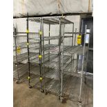 (8) Shelves on Casters, (3) 80" H x 60" W x 24" D, (2) 69" H x 48" W x 24" D, (3) 77" H x 48" W x 18