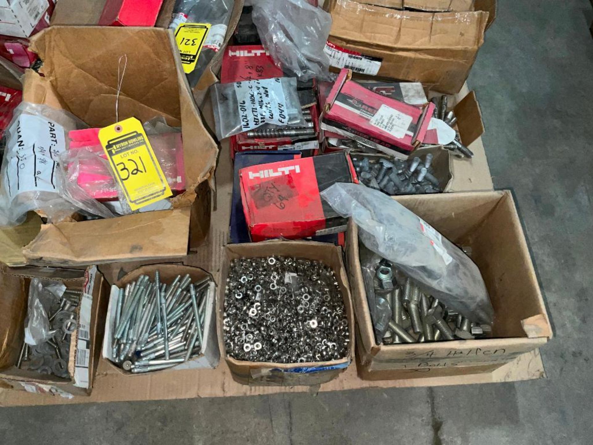 (30) Pallets of Concrete Anchors, Washers Flat & Lock, Nuts, Allen Head Bolts, Acorn Nuts, Threaded - Image 158 of 165