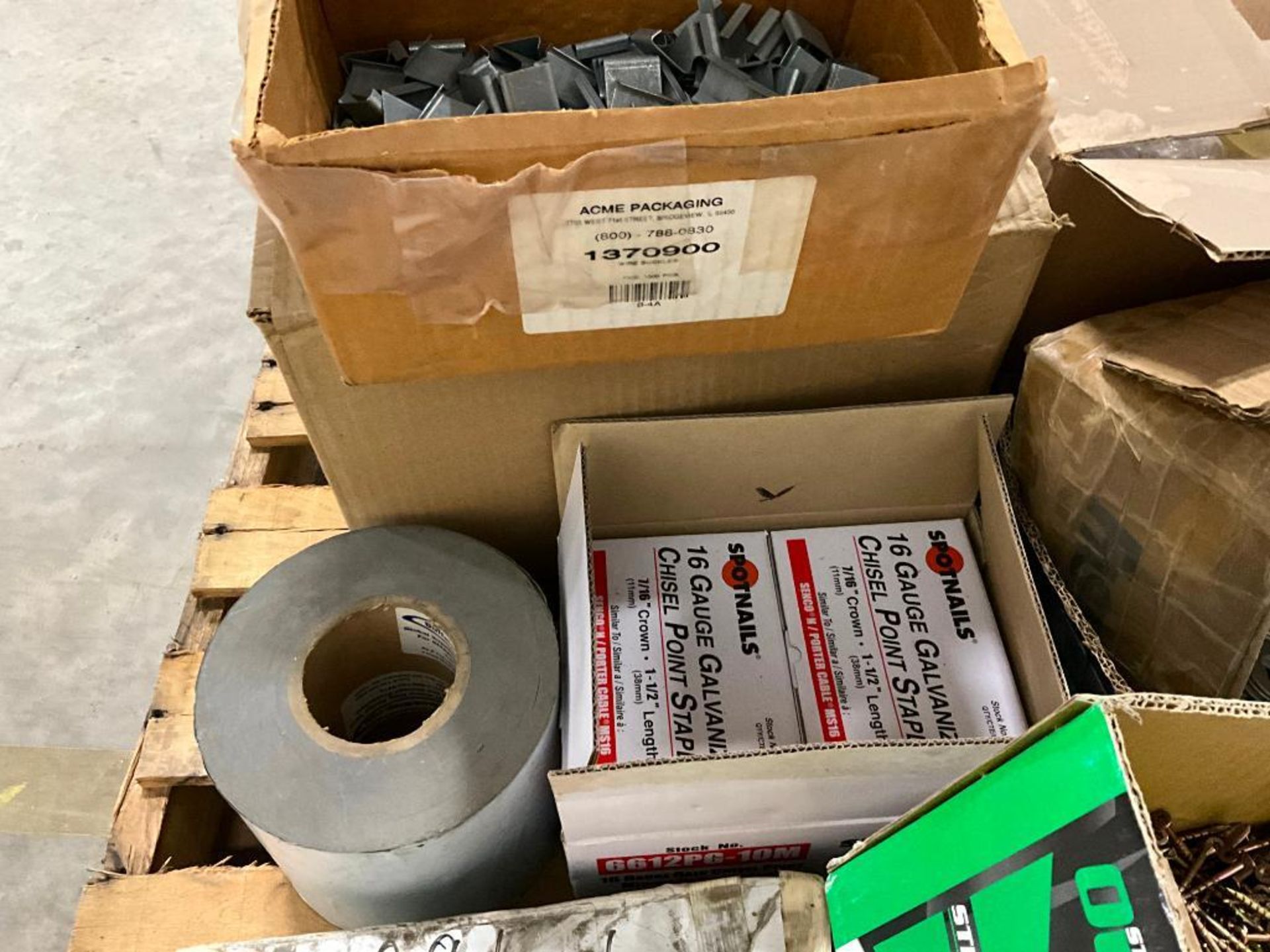 Assorted Boxes of Staples, Tape, Hardware, Concrete Anchors - Image 15 of 15