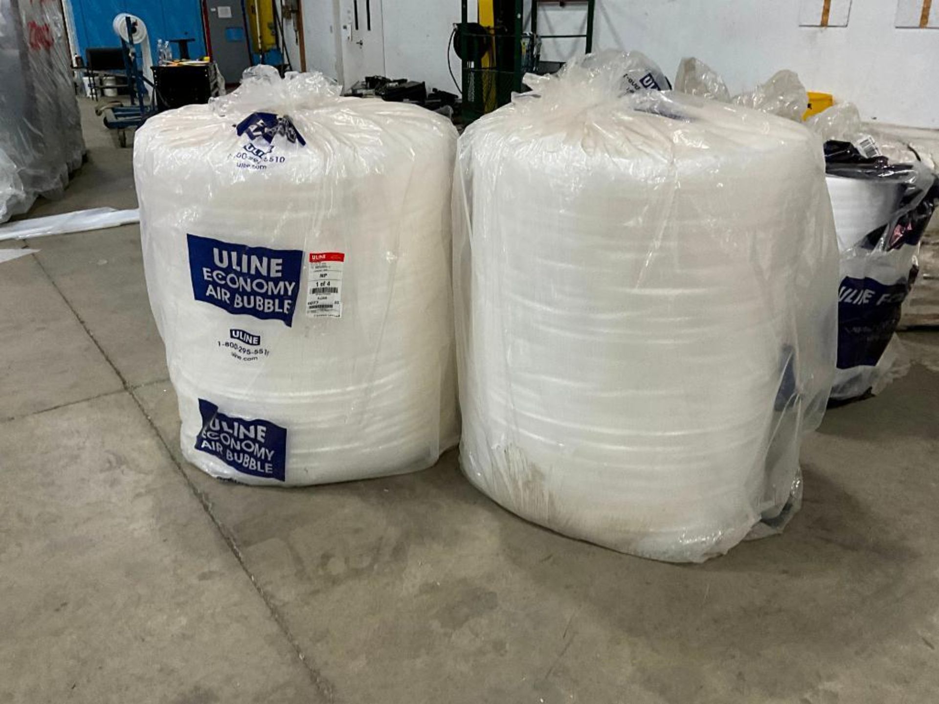 Uline Economy Air Bubble Wrap, 3/16" x 48" x 750', Perfed 12", (2) Rolls in 48" BDL, 1/2 Roll Uline - Image 9 of 16