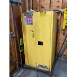 Fire Proof Cabinet w / (5) 5-Gal. Plastic Gas Cans