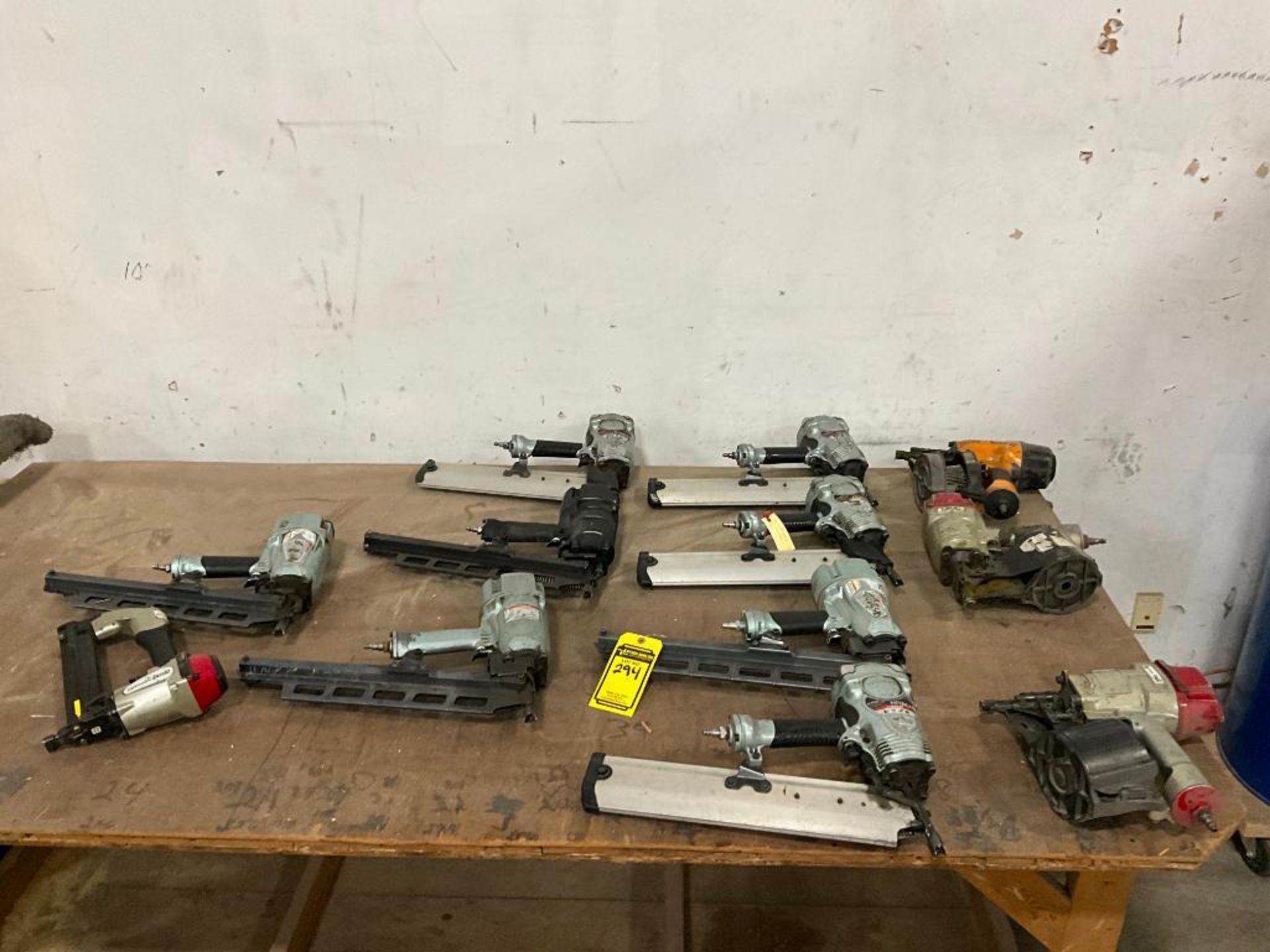 (12) Assorted Nail Guns; Hitachi NR90AE(s), Everwin SN50S5, Everwin PN80