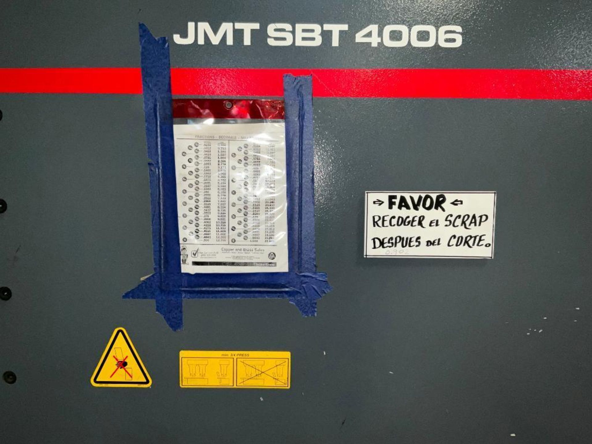 JMT SBT 4006 Hydraulic Shear, Model 6088T00106, 161" x 1/4", New 2016 - Image 26 of 26