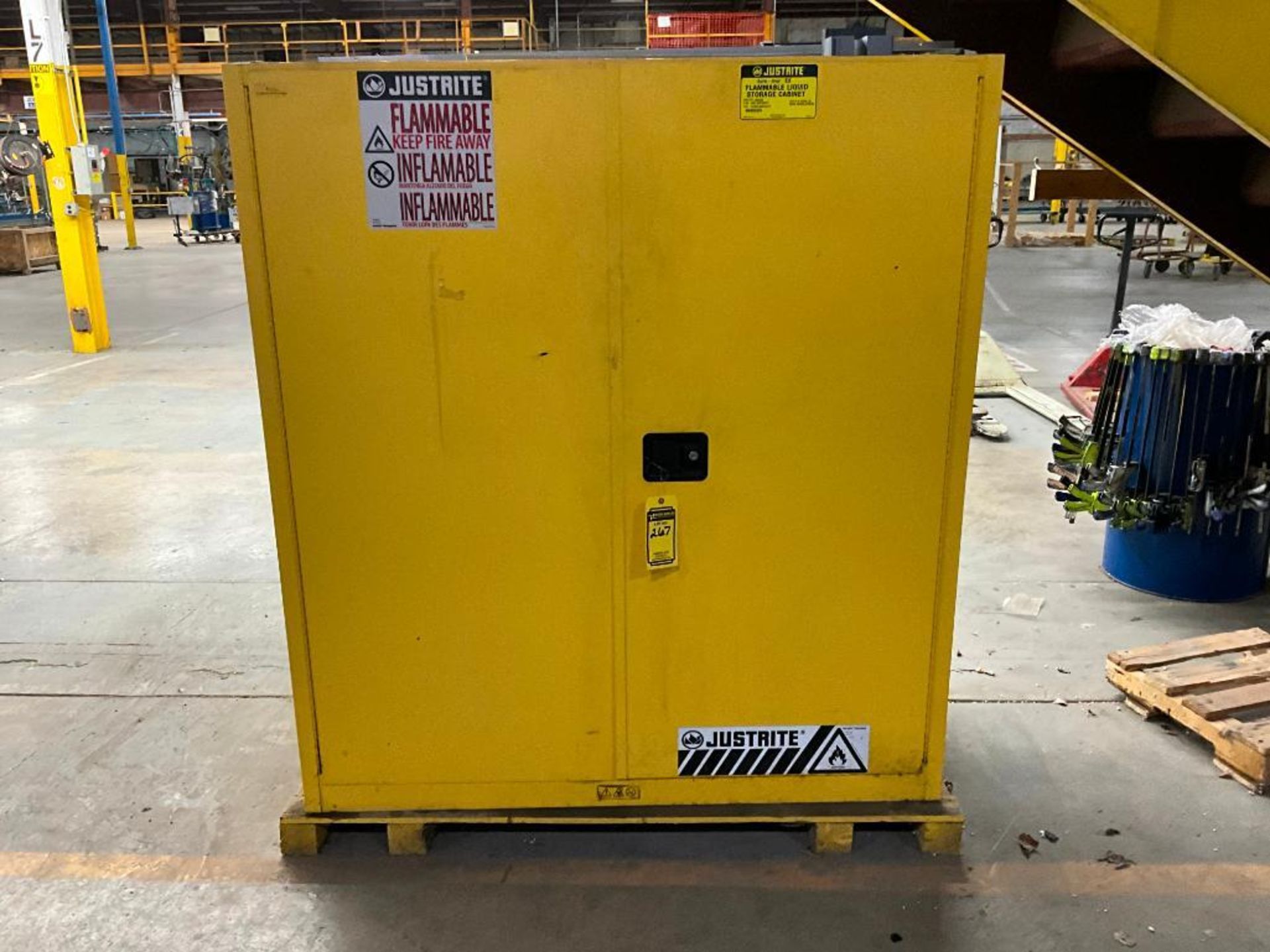 Justrite Safety Cabinet w/ Contents, 66" H x 59" W x 34" D