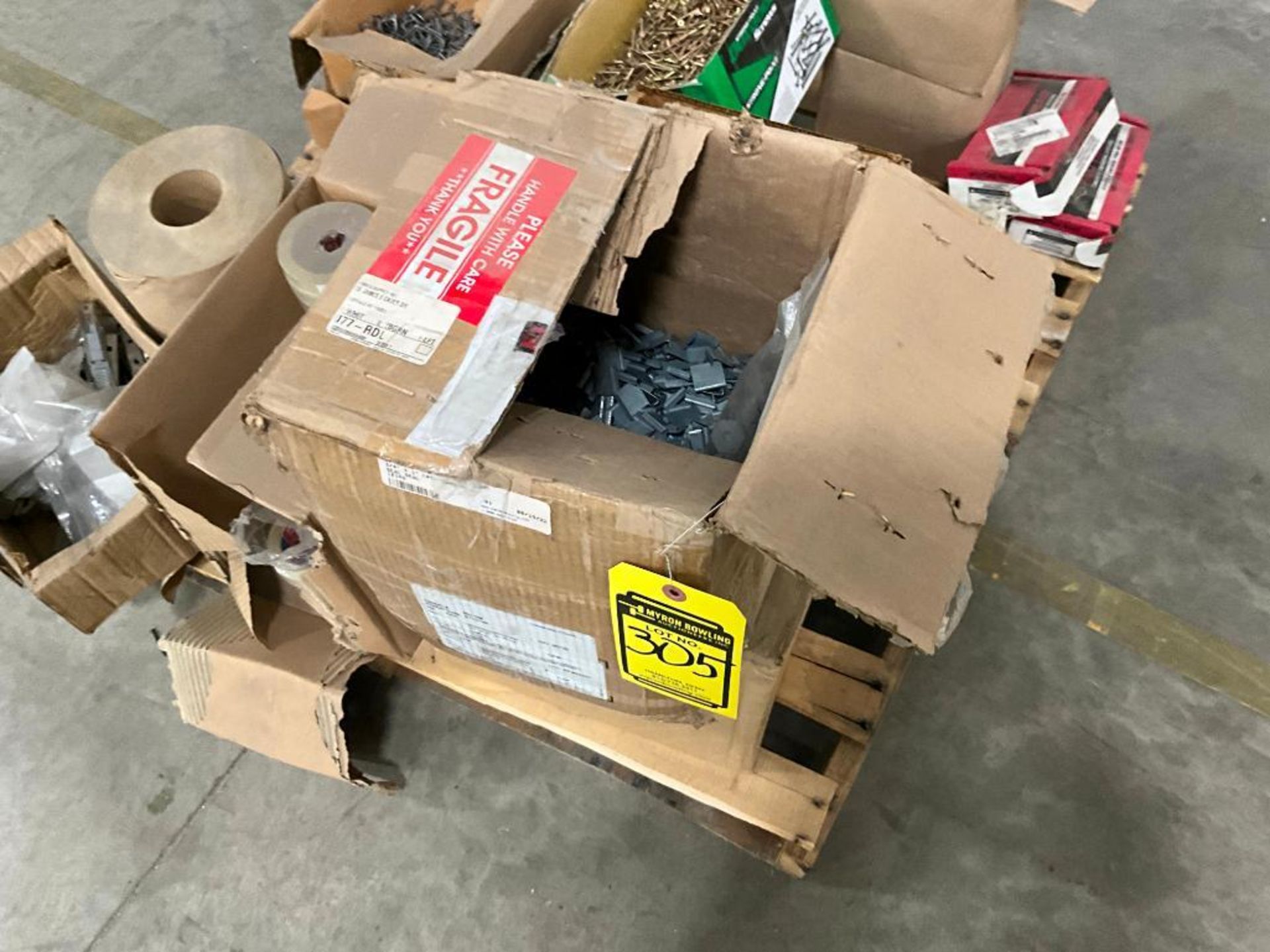 Assorted Boxes of Staples, Tape, Hardware, Concrete Anchors - Image 2 of 15