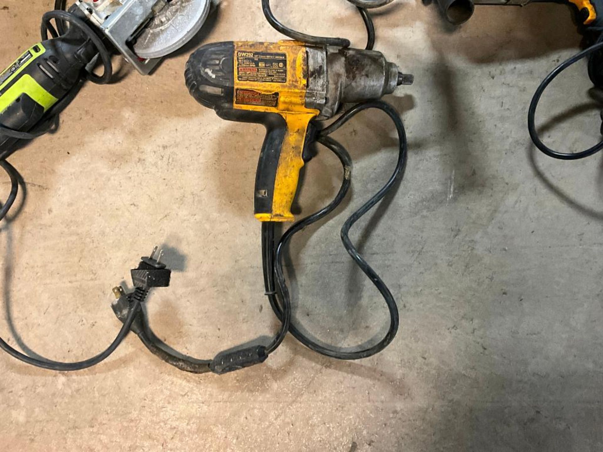 (1) Dewalt DW896 Nibbler, (1) Dewalt DW292 Impact Wrench, (1) Rockwell Tool Co. RK3441K Saw, (1) Dew - Image 16 of 26