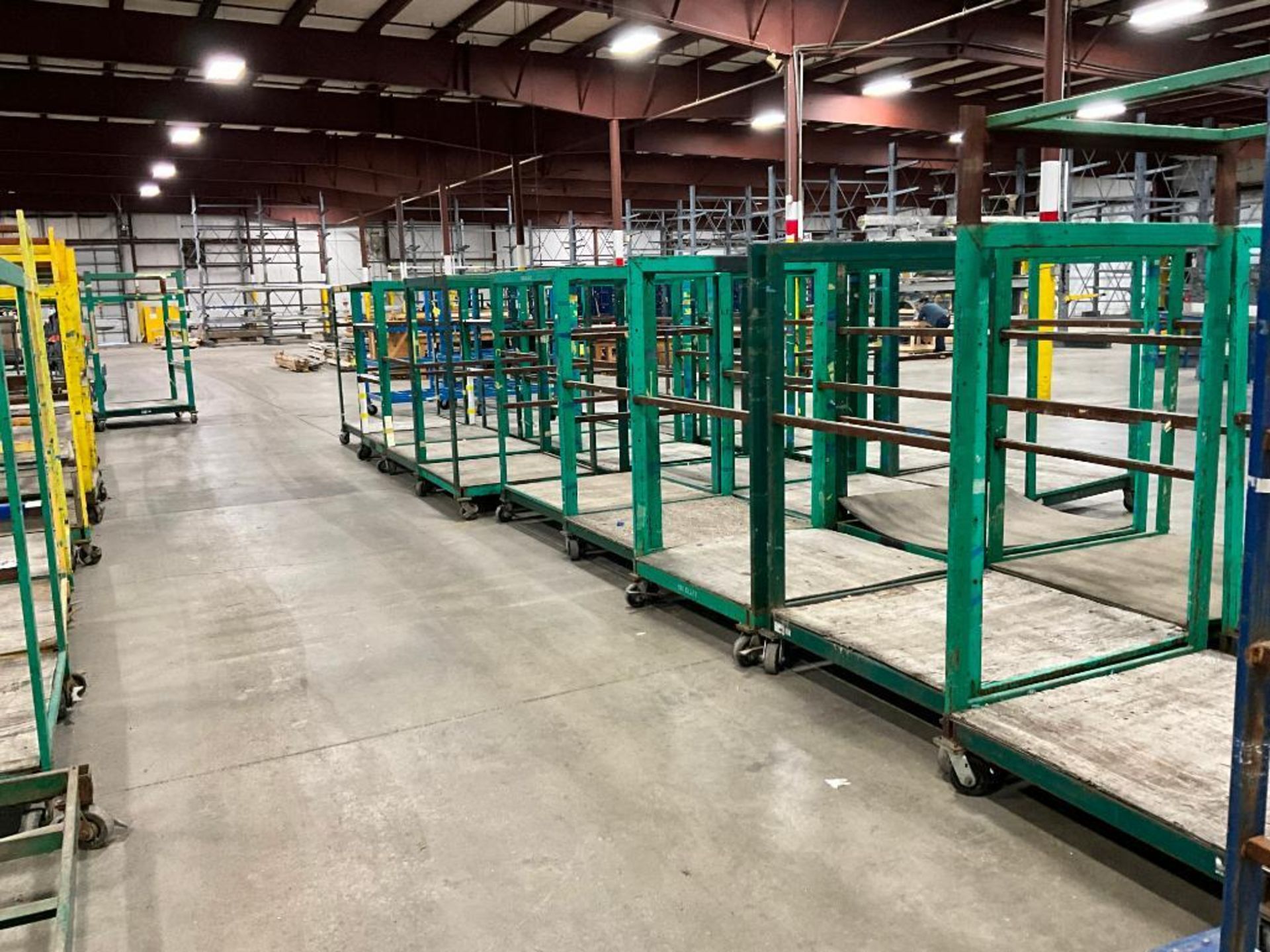 (88) Storage Racks on Casters, 70" H x 48" W, x 44" D (Green) - Image 5 of 12