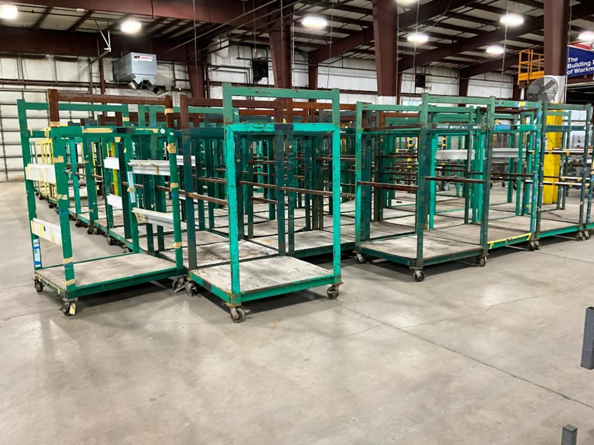 (88) Storage Racks on Casters, 70" H x 48" W, x 44" D (Green) - Image 6 of 12