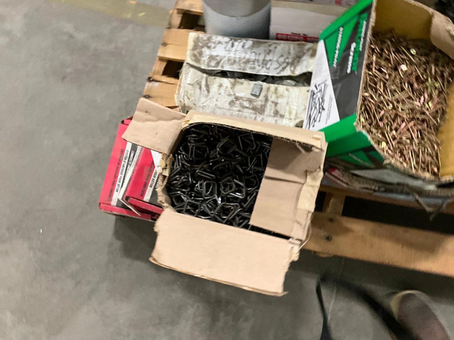 Assorted Boxes of Staples, Tape, Hardware, Concrete Anchors - Image 9 of 15