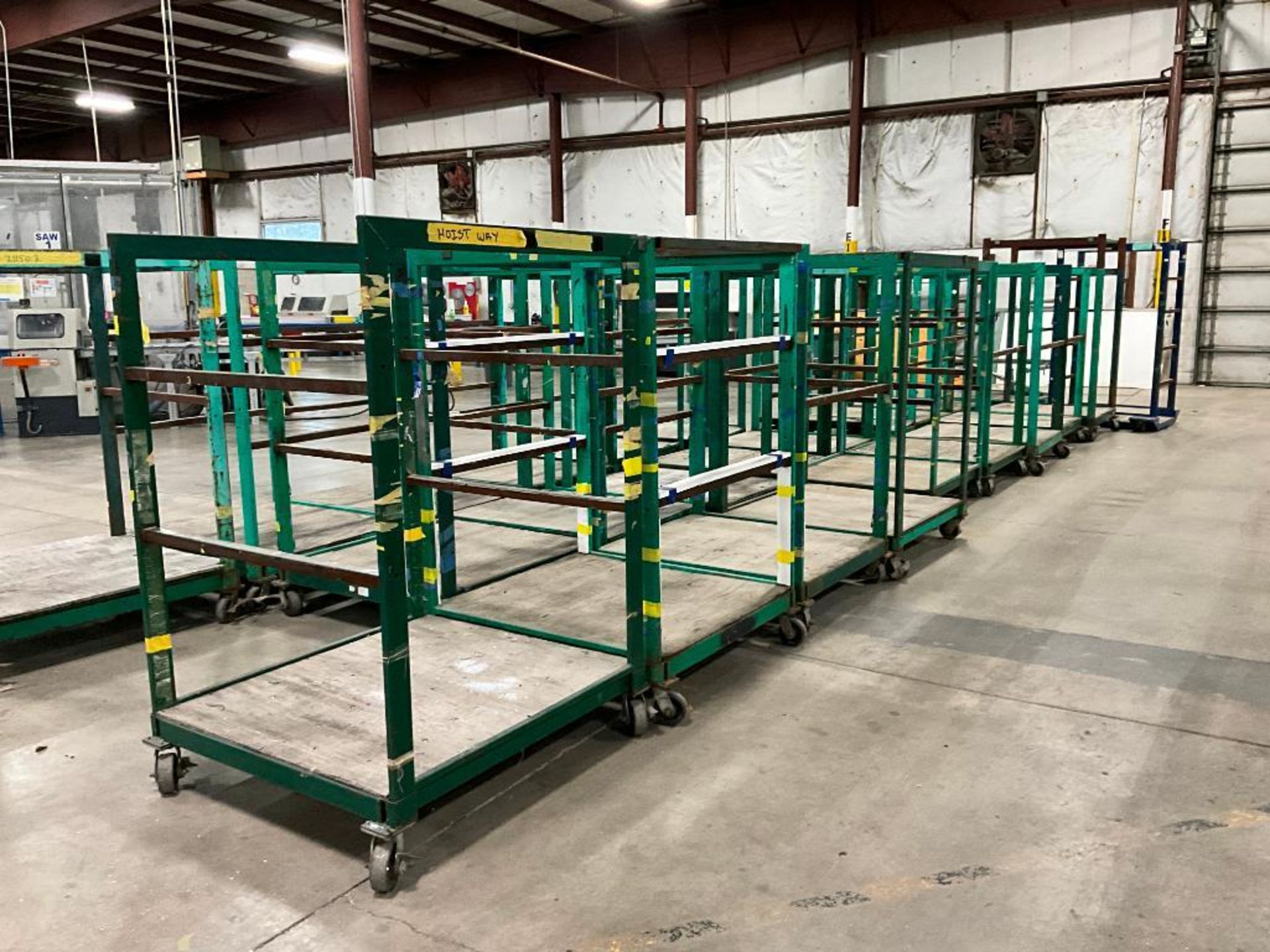 (88) Storage Racks on Casters, 70" H x 48" W, x 44" D (Green) - Image 3 of 12