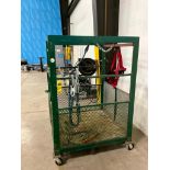 Crane Man Basket on Casters, 70" H x 44" W x 47" D, (1) Safety Harness, (2) Safety Straps