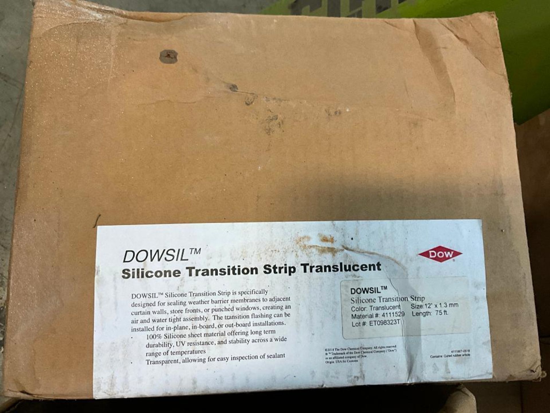 (7) Boxes of Dowsil Silicone Transition Strip, 12" x 75', (2) Box of Dowsil 123 Silicone Seal, (1) B - Image 11 of 11