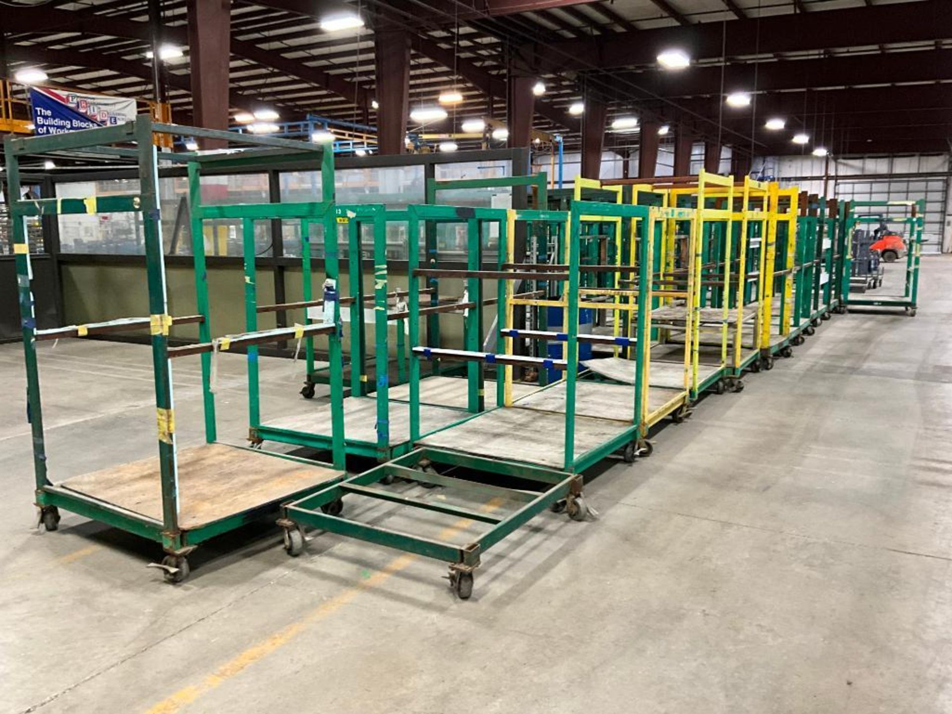 (88) Storage Racks on Casters, 70" H x 48" W, x 44" D (Green) - Image 4 of 12