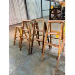 (4) Wooden Ladders; (3) 4' & (1) 3'