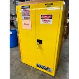 Justrite Flammable 45-Gallon Storage Cabinet w/ Content ($20 Loading fee will be added to buyers inv