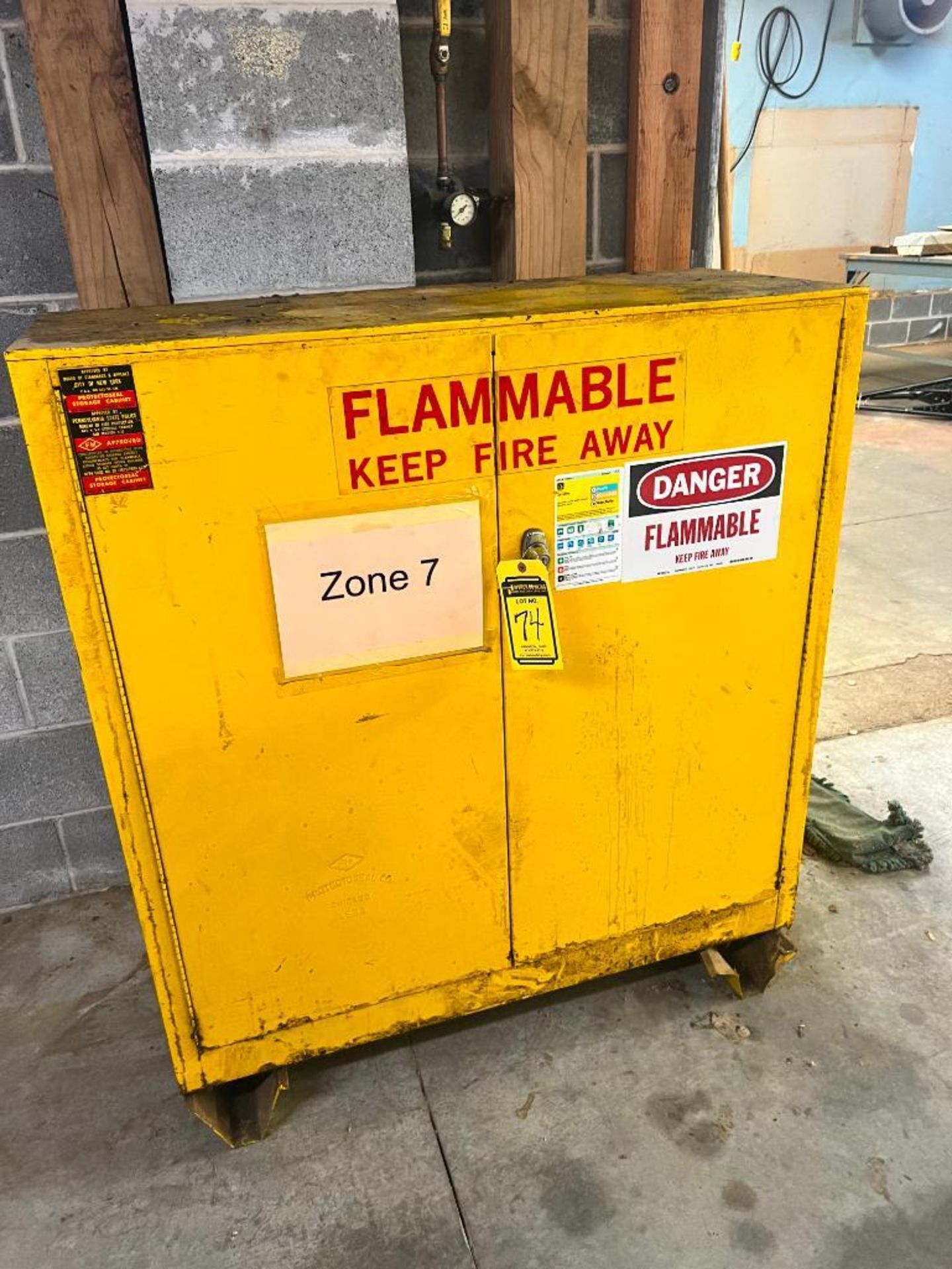 Protectoseal Flammable Storage Cabinet w/ Content ($20 Loading fee will be added to buyers invoice)